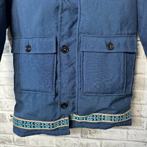 Vintage Inuit Parka Coat Goose Down Puffer Jacket Fur Trim Hood - Picture 3 of 16